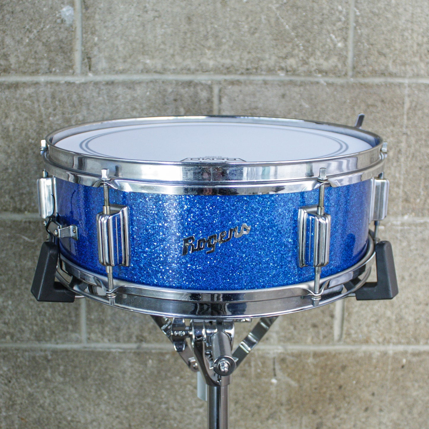 Rogers 5" x 14" 1960's Luxor Blue Sparkle Snare Drum