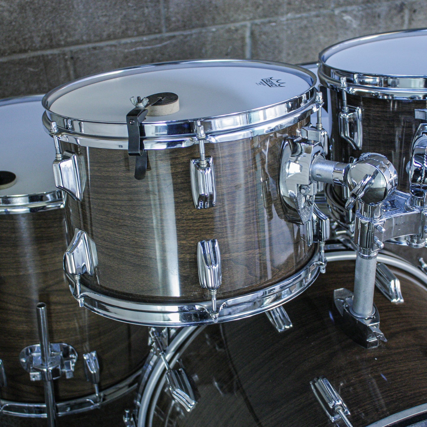 Rogers Londoner V Drum Kit – 1977 Big R Era – New Mahogany – Complete Memriloc Hardware