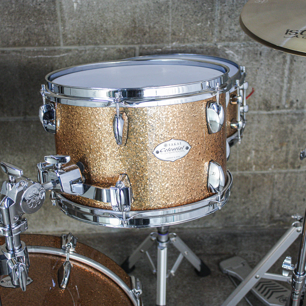 Sakae Celestial Series Bop Kit in Gold Champagne Lacquer with Snare Drum