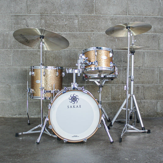 Sakae Celestial Series Bop Kit in Gold Champagne Lacquer with Snare Drum