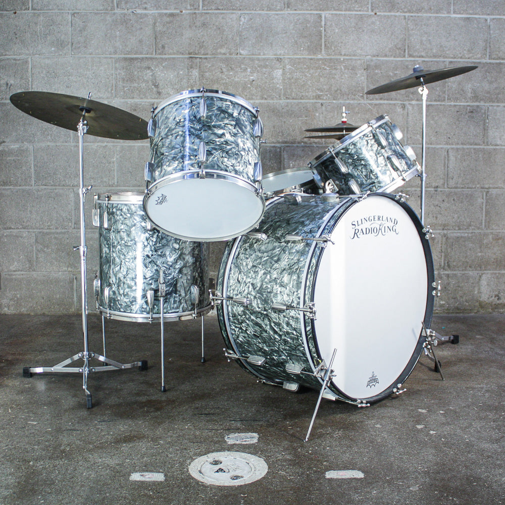 Slingerland 1948 Radio King Drum Kit in Black Diamond Pearl