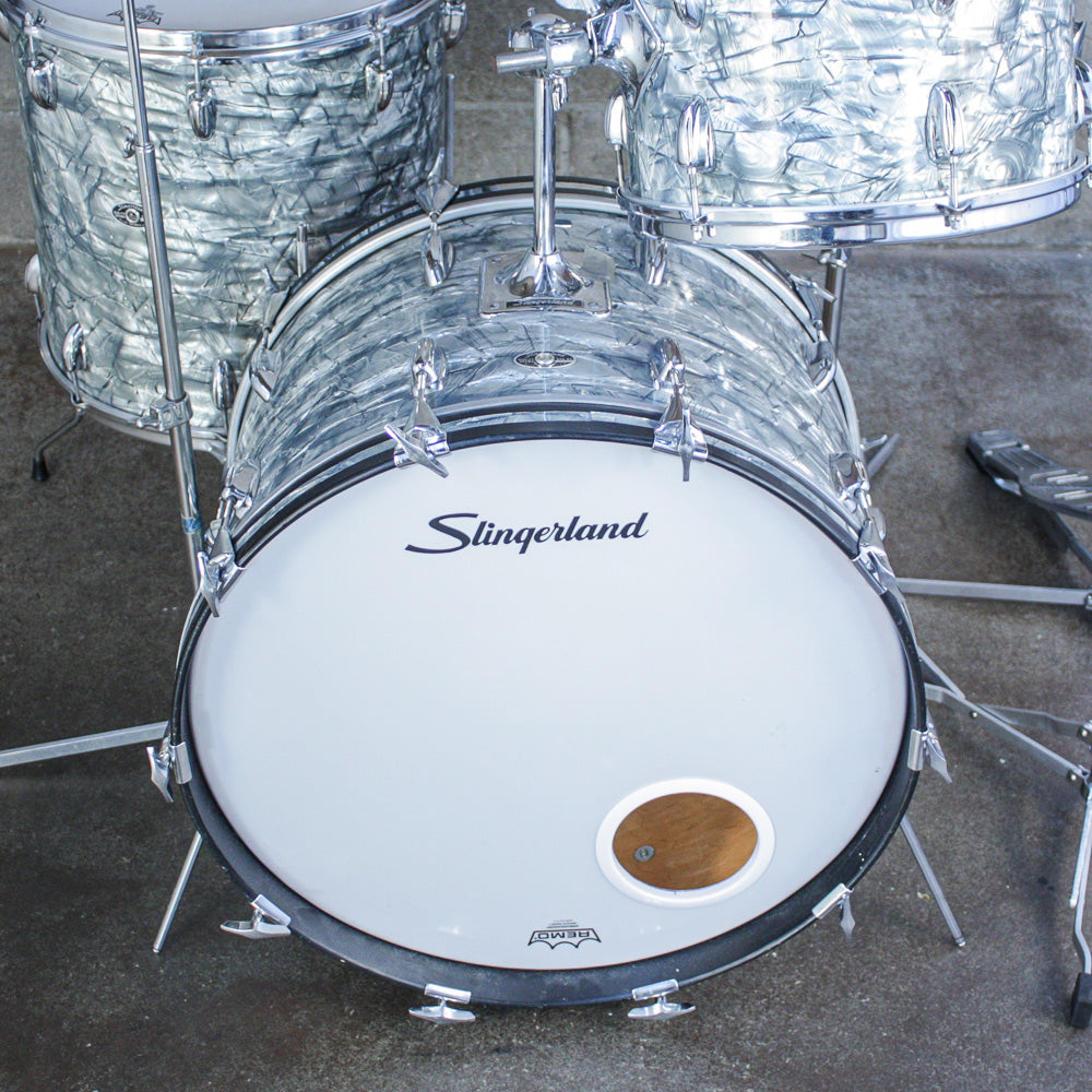 Slingerland 1973 Light Blue Pearl 3 Piece Drum Kit