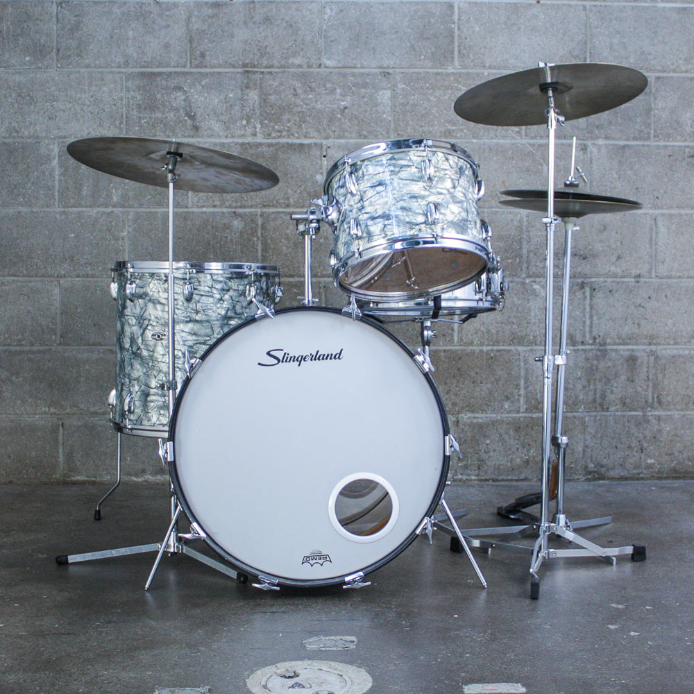 Slingerland 1973 Light Blue Pearl 3 Piece Drum Kit