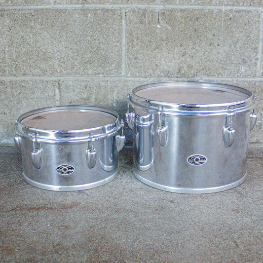 Slingerland 70's 10" and 12" Concert Toms (Chrome over Wood)