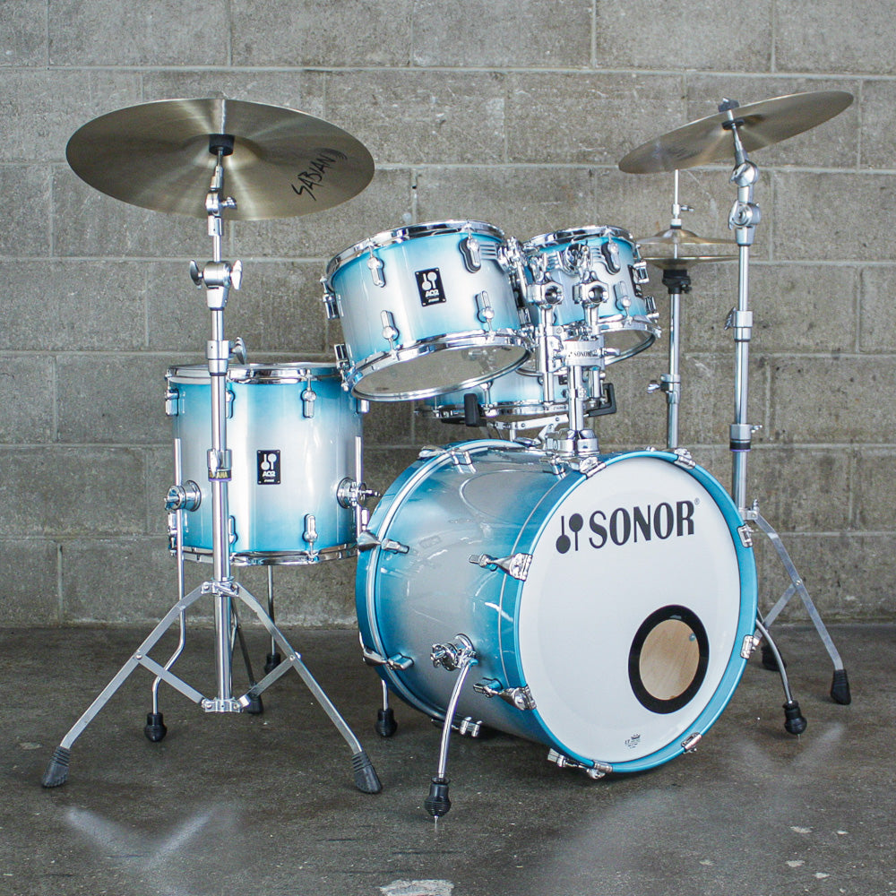 Sonor AQ2 Studio 5 Piece Drum Kit (20/14/12/10/Snr) in Aqua Silver Burst
