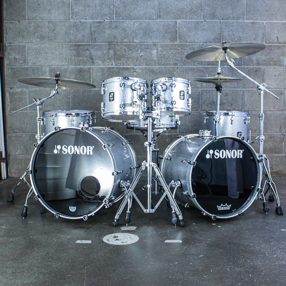 Sonor Prolite Silver Sparkle 6 Piece Drum Kit (22/20/16/14/12/10)