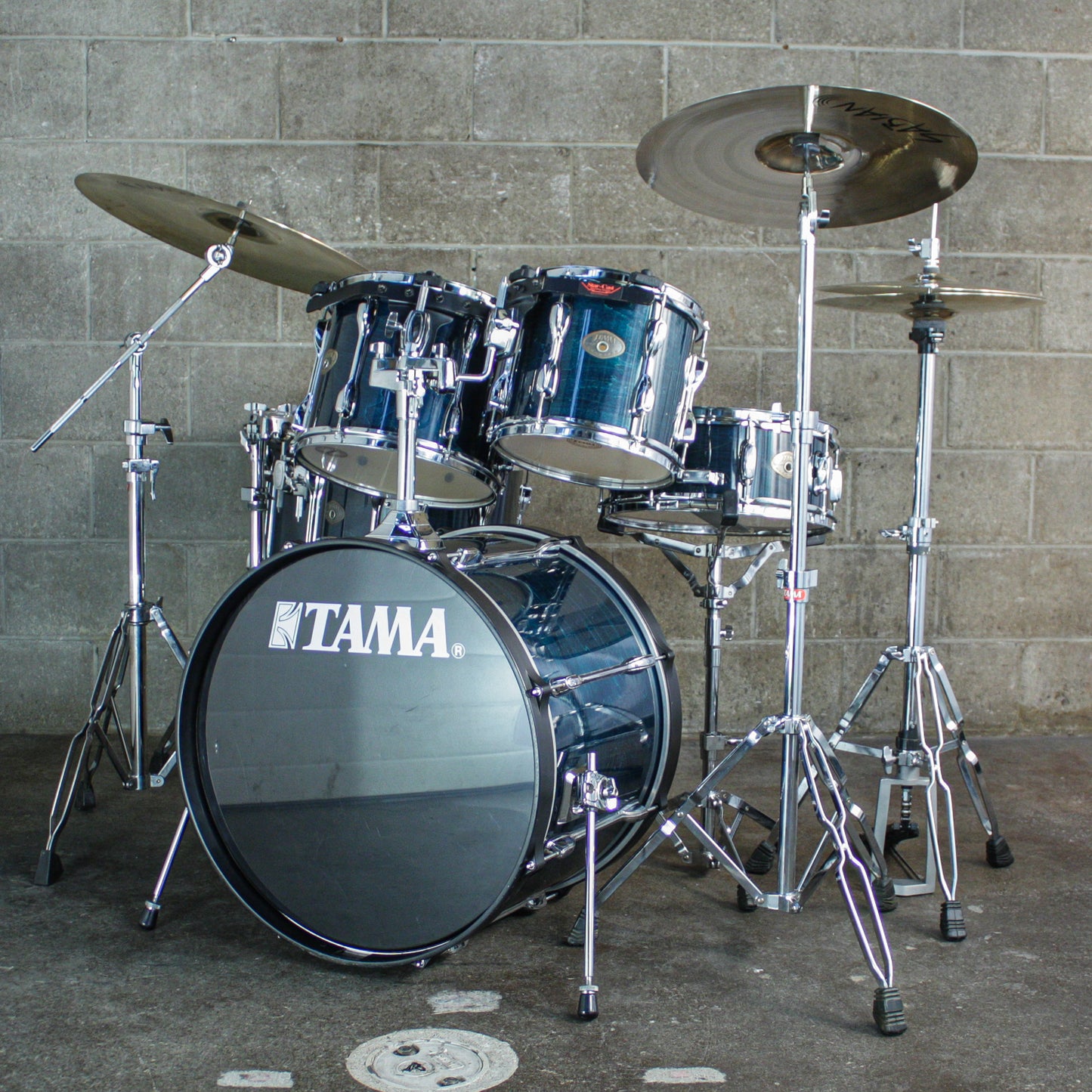 Tama Late 90s/Early 00s Rockstar Custom in Custom Blue (22/16/14/12/10/SNR) with Hardware