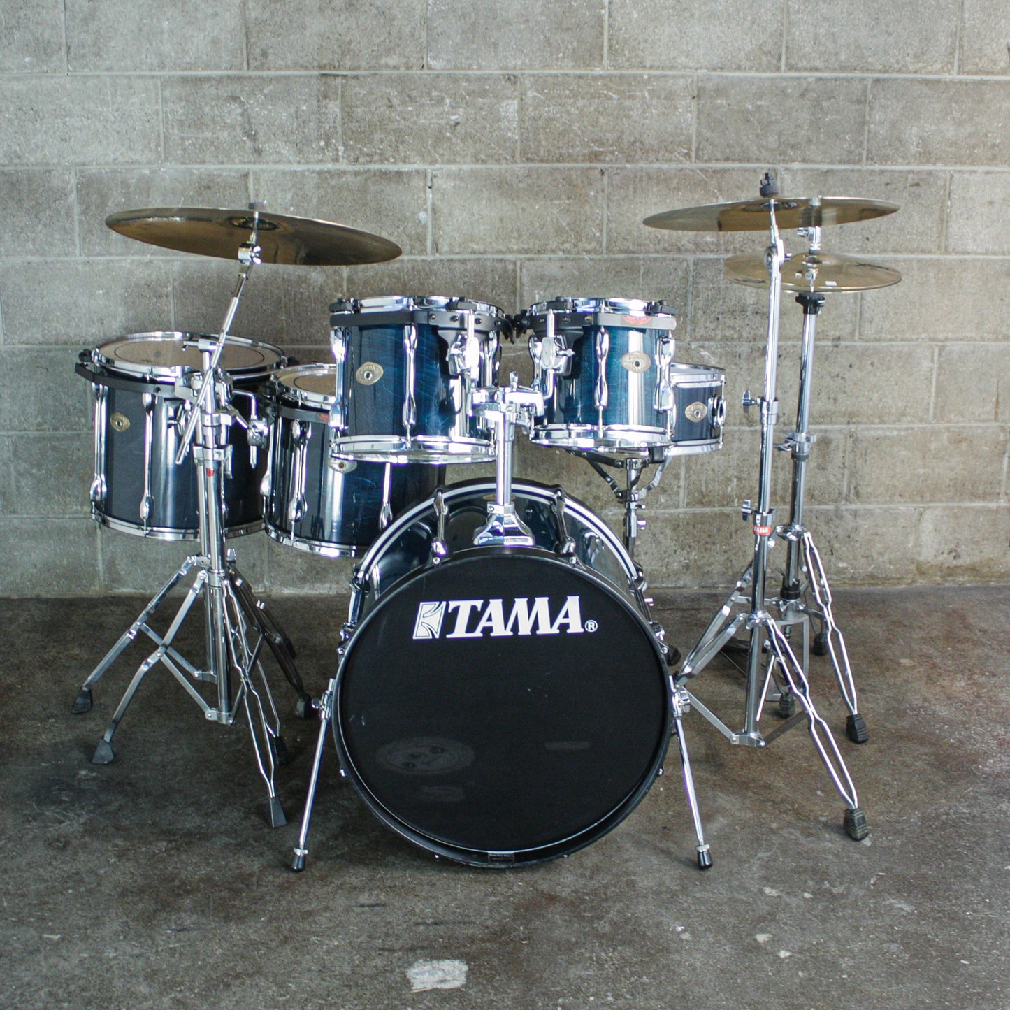 Tama Late 90s/Early 00s Rockstar Custom in Custom Blue (22/16/14/12/10/SNR) with Hardware