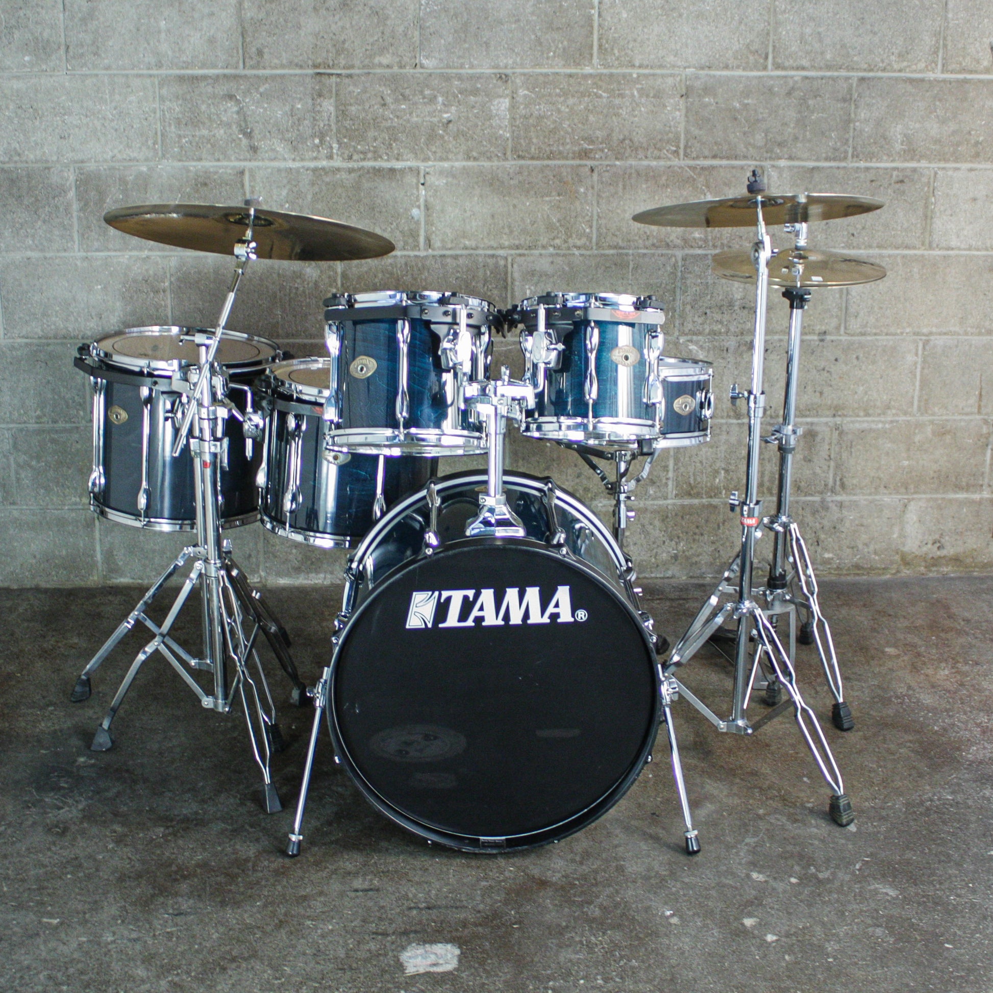 Tama Late 90s/Early 00s Rockstar Custom in Custom Blue (22/16/14/12/10/SNR) with Hardware