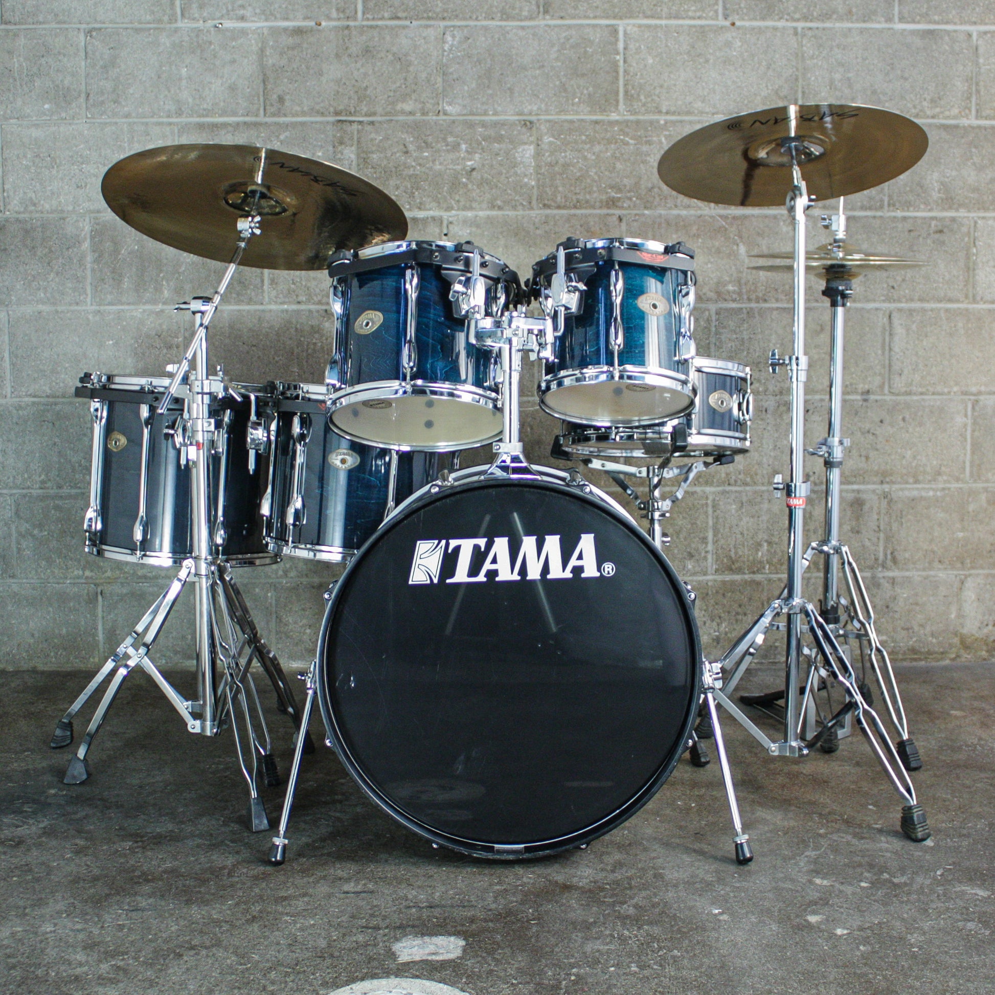 Tama Late 90s/Early 00s Rockstar Custom in Custom Blue (22/16/14/12/10/SNR) with Hardware
