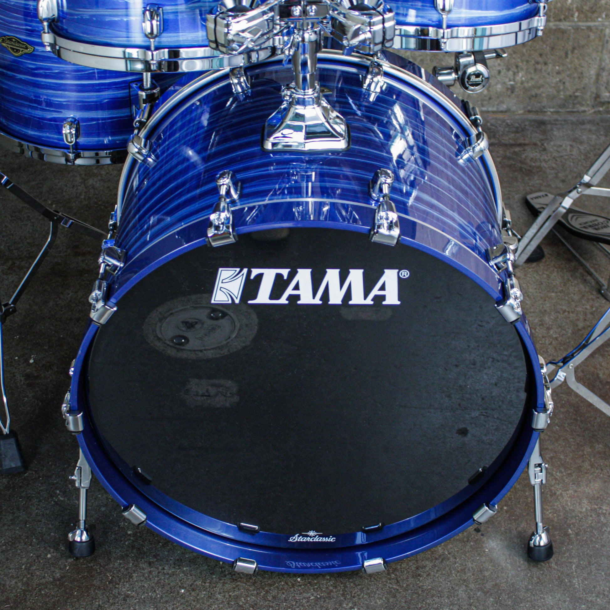 Tama Starclassic Walnut/Birch 4-Piece Shell Pack (22,10,12,16) - Laquer Ocean Blue Ripple