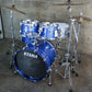 Tama Starclassic Walnut/Birch 4-Piece Shell Pack (22,10,12,16) - Laquer Ocean Blue Ripple