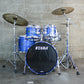 Tama Starclassic Walnut/Birch 4-Piece Shell Pack (22,10,12,16) - Laquer Ocean Blue Ripple