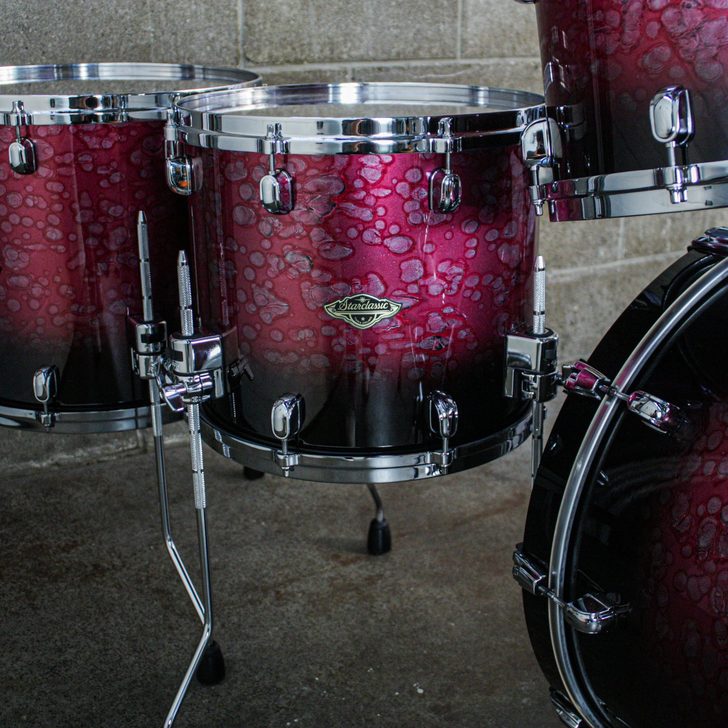 Tama Starclassic Walnut/Birch 5-Piece Shell Pack (22,10,12,14,16) - Molten Dark Raspberry Fade