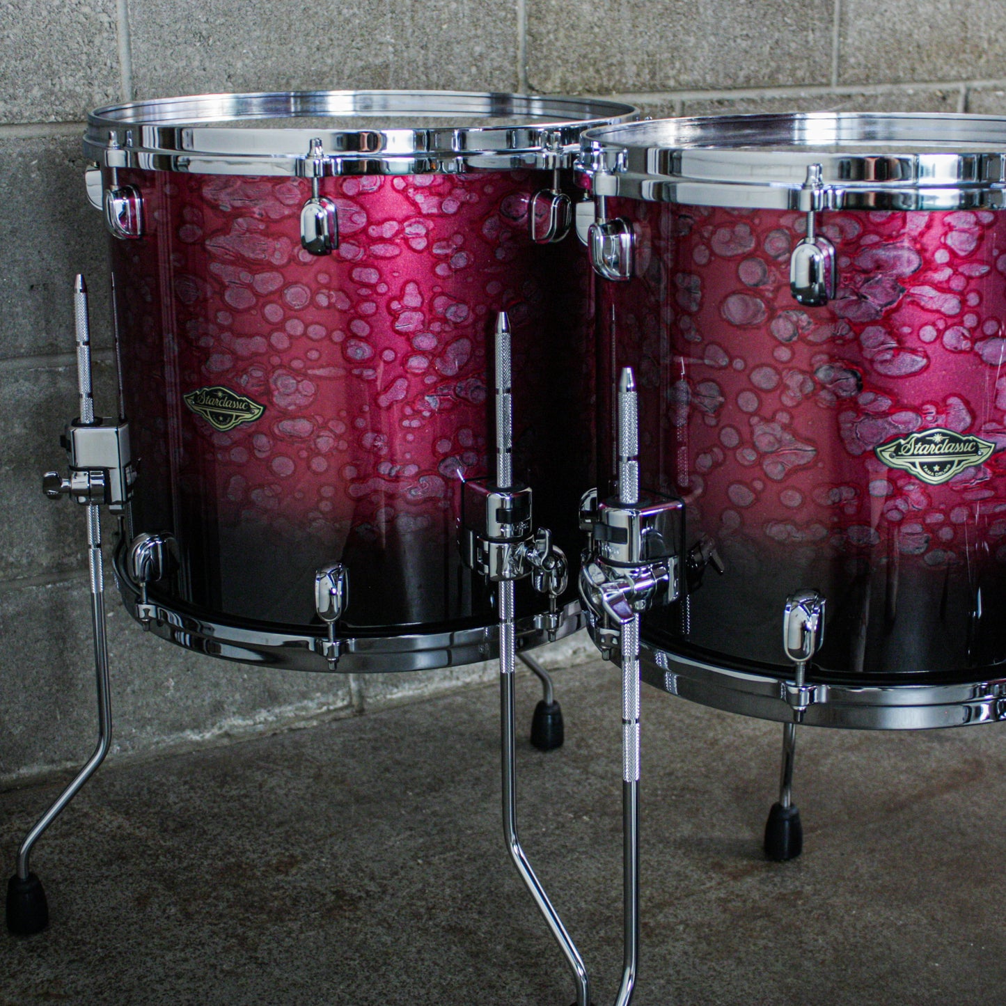 Tama Starclassic Walnut/Birch 5-Piece Shell Pack (22,10,12,14,16) - Molten Dark Raspberry Fade