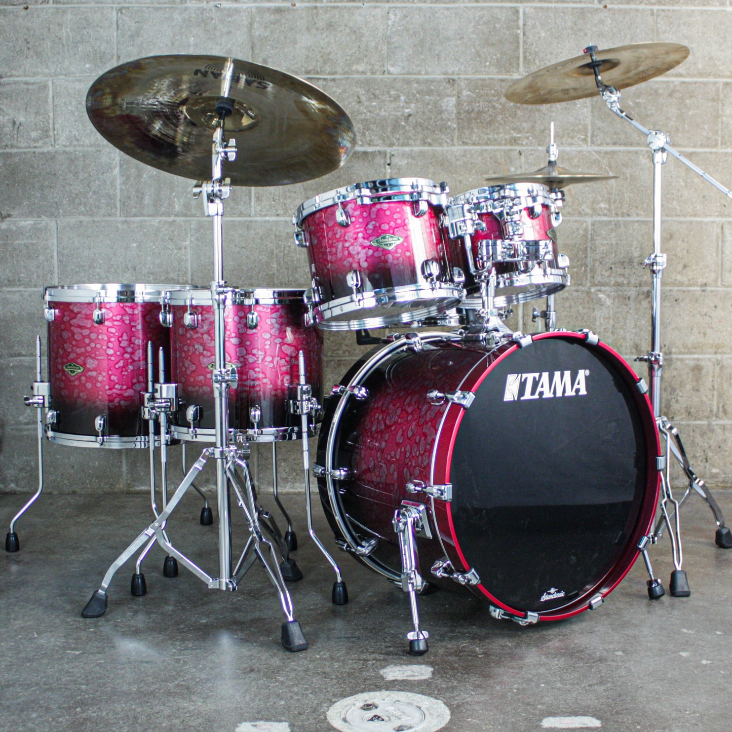 Tama Starclassic Walnut/Birch 5-Piece Shell Pack (22,10,12,14,16) - Molten Dark Raspberry Fade