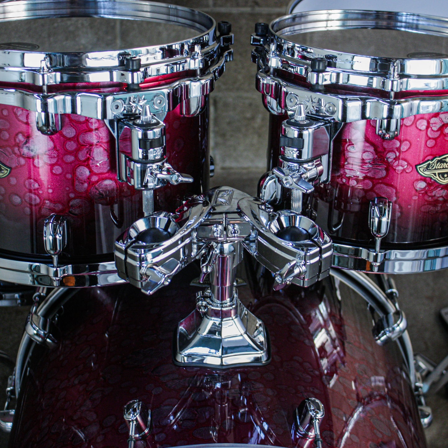 Tama Starclassic Walnut/Birch 5-Piece Shell Pack (22,10,12,14,16) - Molten Dark Raspberry Fade