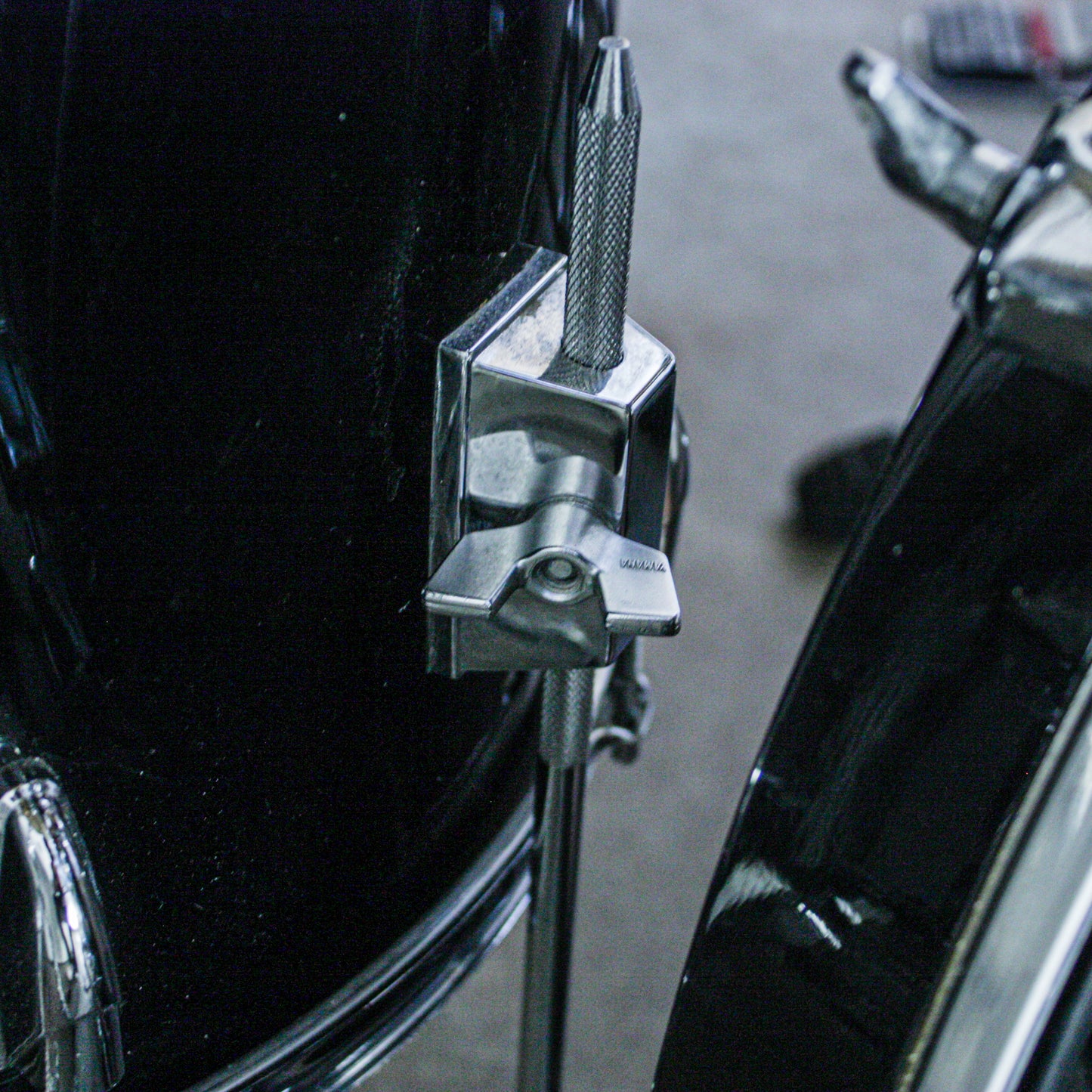 Yamaha Tour Custom Double Bass Drum Set (1985–1988) – Made in Japan – Solid Black