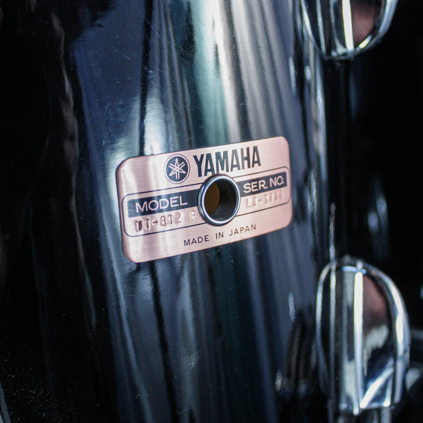 Yamaha Tour Custom Double Bass Drum Set (1985–1988) – Made in Japan – Solid Black