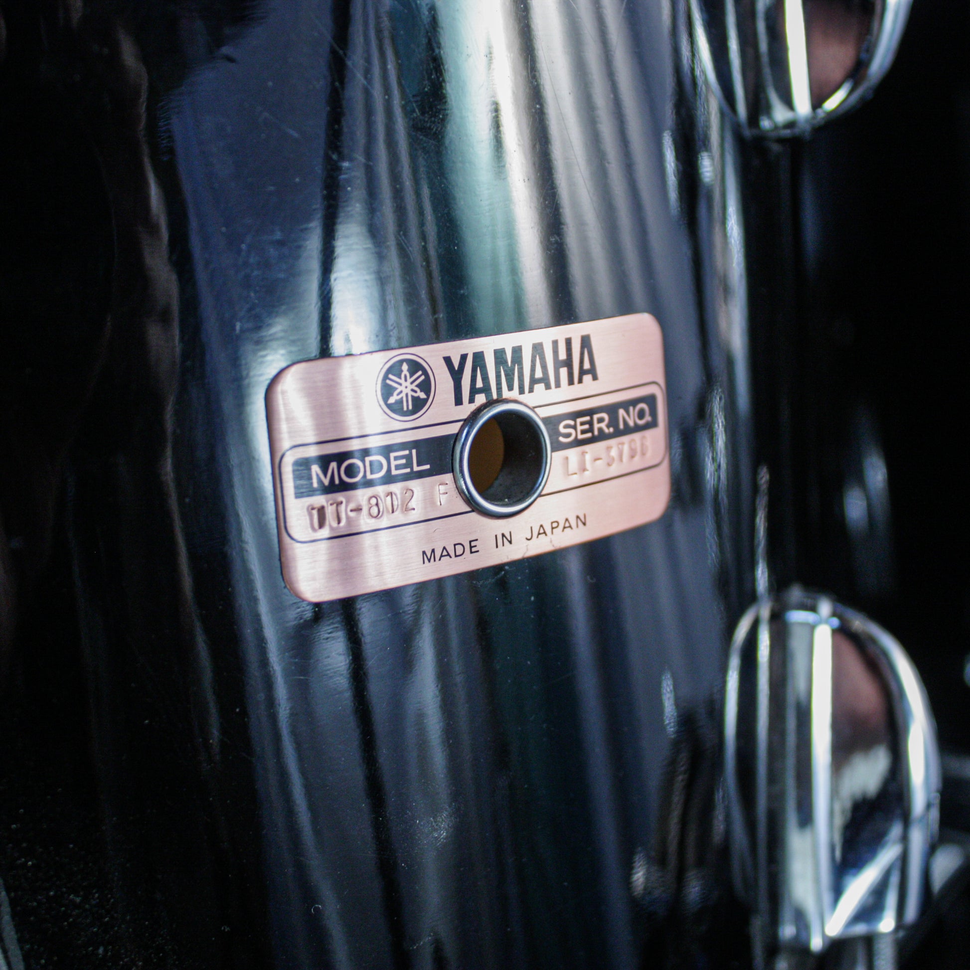 Yamaha Tour Custom Double Bass Drum Set (1985–1988) – Made in Japan – Solid Black