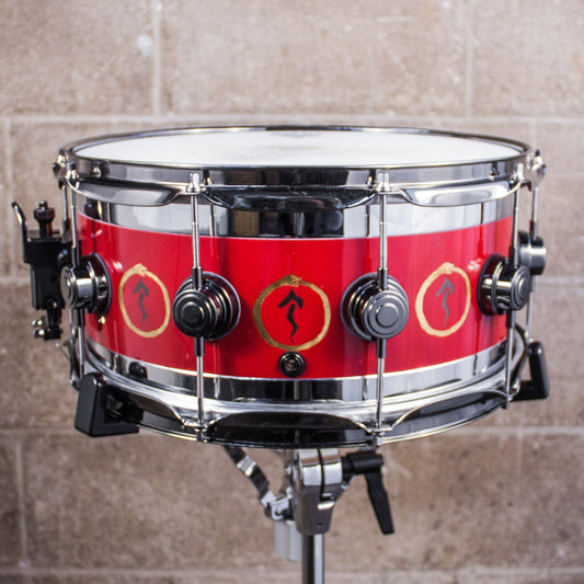 Neil Peart’s DW EDGE “Aztec Red Snakes and Arrows” Snare Drum