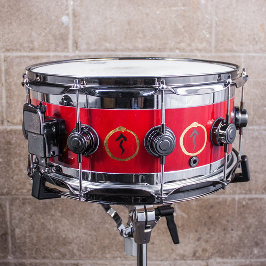Neil Peart’s DW EDGE “Aztec Red Snakes and Arrows” Snare Drum