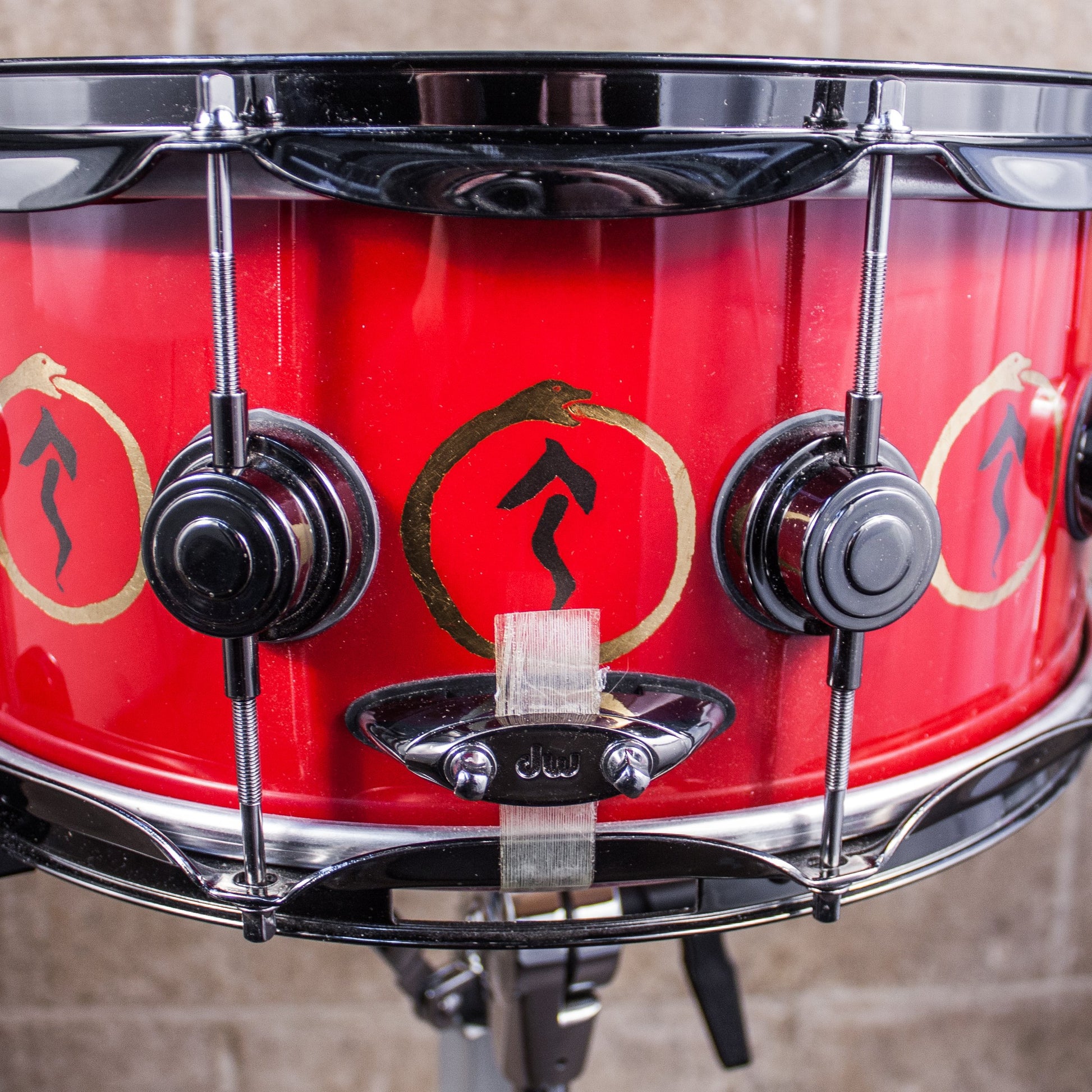 Neil Peart’s DW VLT Aztec Red "Snakes and Arrows" Snare Drum