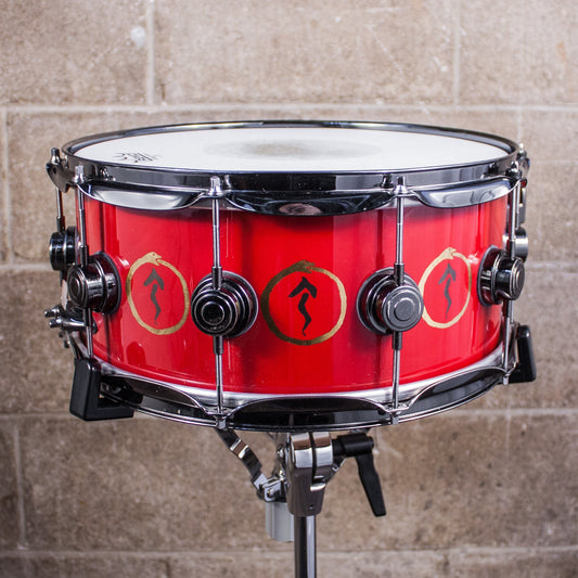 Neil Peart’s DW VLT Aztec Red "Snakes and Arrows" Snare Drum